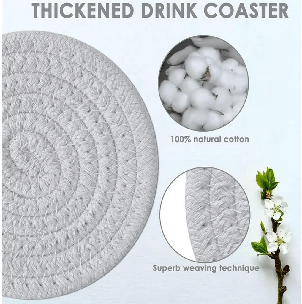 Round Woven Placemat with Daisy Flower Decoration (Pink, Large 35cm)