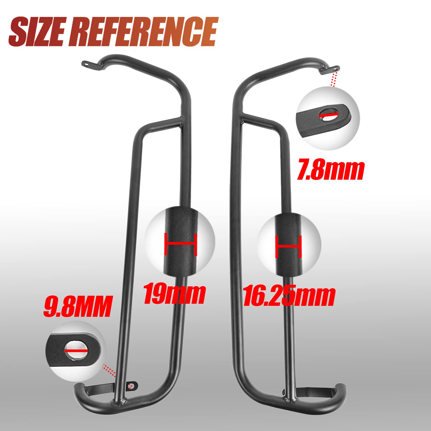 Scooter autoroute Crash Bars Moteur Garde Pare-Chocs Cadre Chute Protecteur pour Vespa GTS 125 300 GTS125 GTS300 GTV 300 GTV300 2007-2022 Moto Réservoir De Gaz Protection 2019 2020 2021 (Noir)