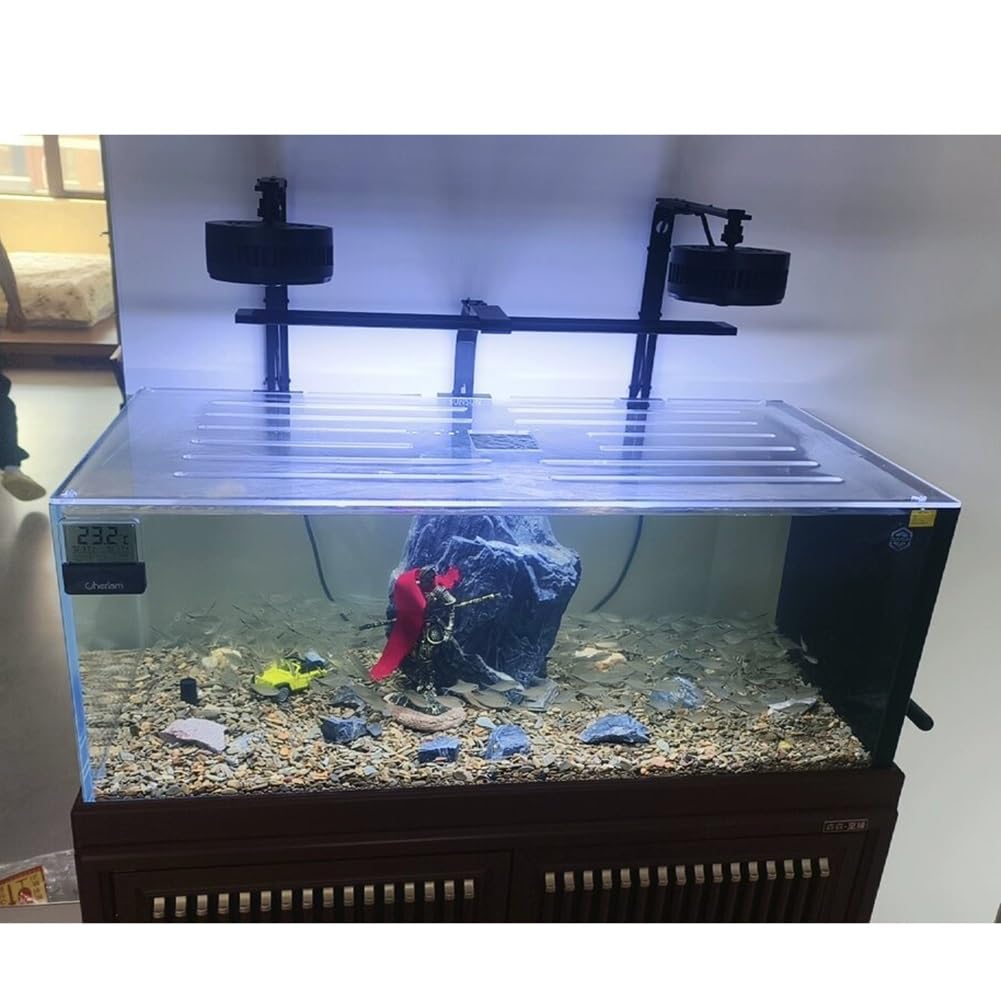 GZHERVICES Copertura Fuga per Acquario (con Fori di Ventilazione), Confezione da 1, Copertura Superiore per Acquario, Coperchio per Acquario, Materiale Trasparente(60x30cm)