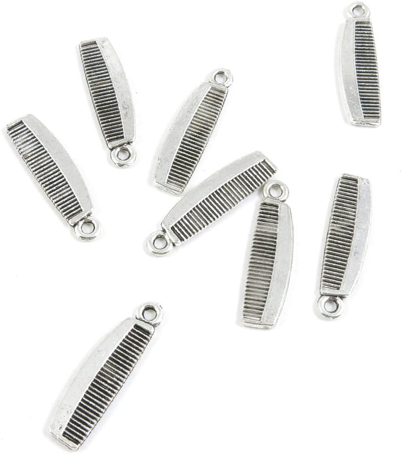 660 Pieces Antique Silver Tone Jewelry Making Charms Pendant Findings Craft Supplies Bulk Lots Arts E8IS3 Haircomb Hair Comb