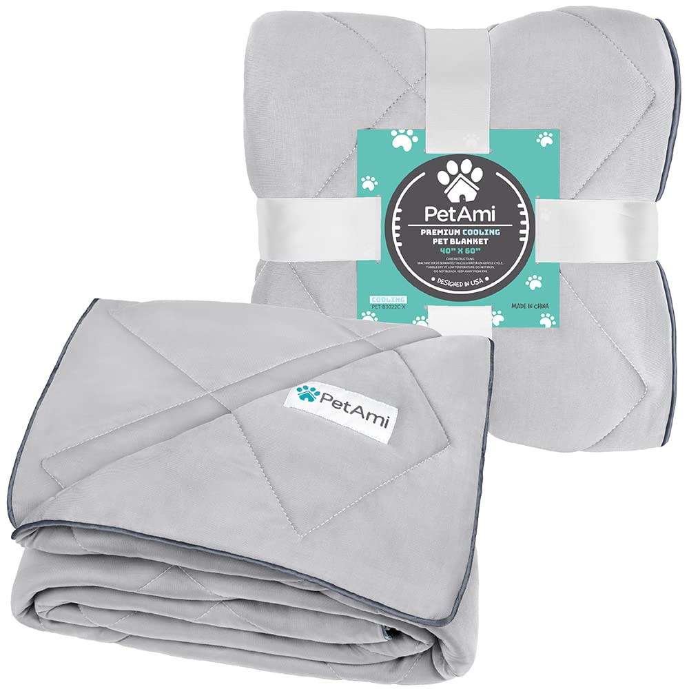 PetAmi Manta refrescante Perros, Manta Ligera y esponjosa para Mascotas, para Perros, Gatos, Cachorros, Manta para Mascotas, Protector de Muebles, sofá, Reversible, mullida,