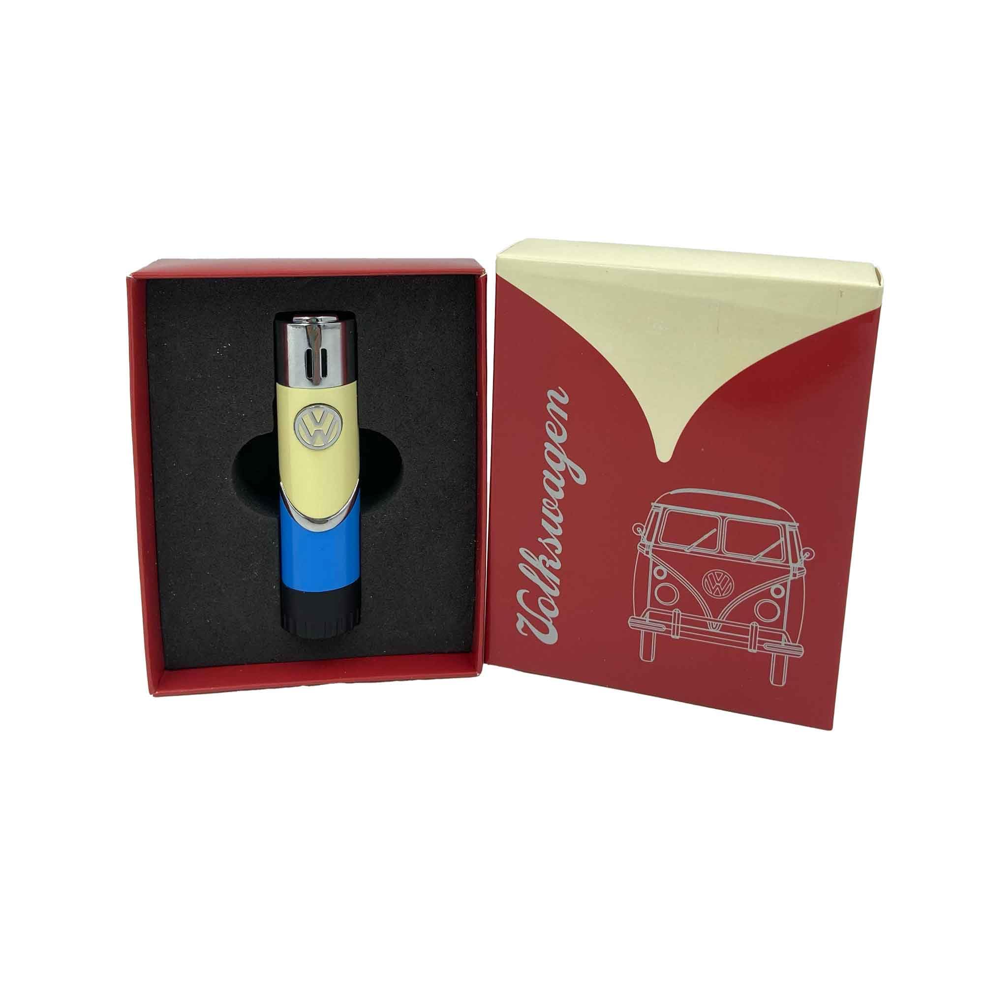 THE REPLICANT Briquet Clipper Rechargeable en Métal T1 Samba/Hauteur : 8 cm (Jaune/Bleu)