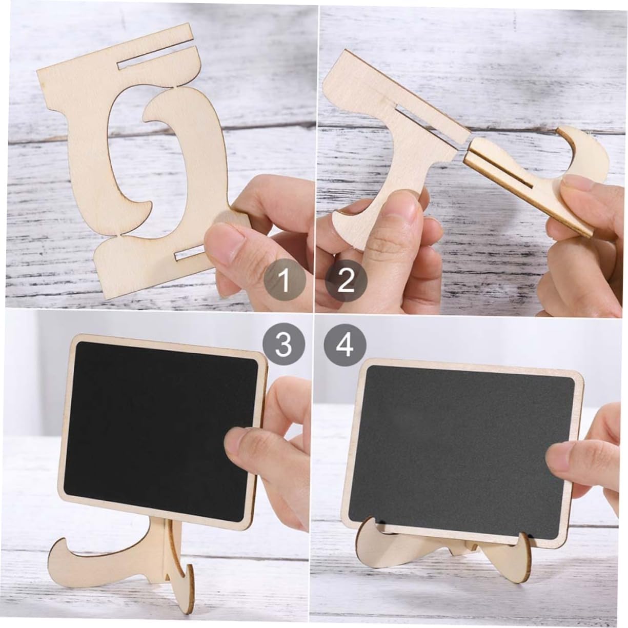 3sets Mini Chalkboards with Support Message Board Signs for Weddings Parties Table Place Cards Crafts and Restaurant Decor 12pcs*3