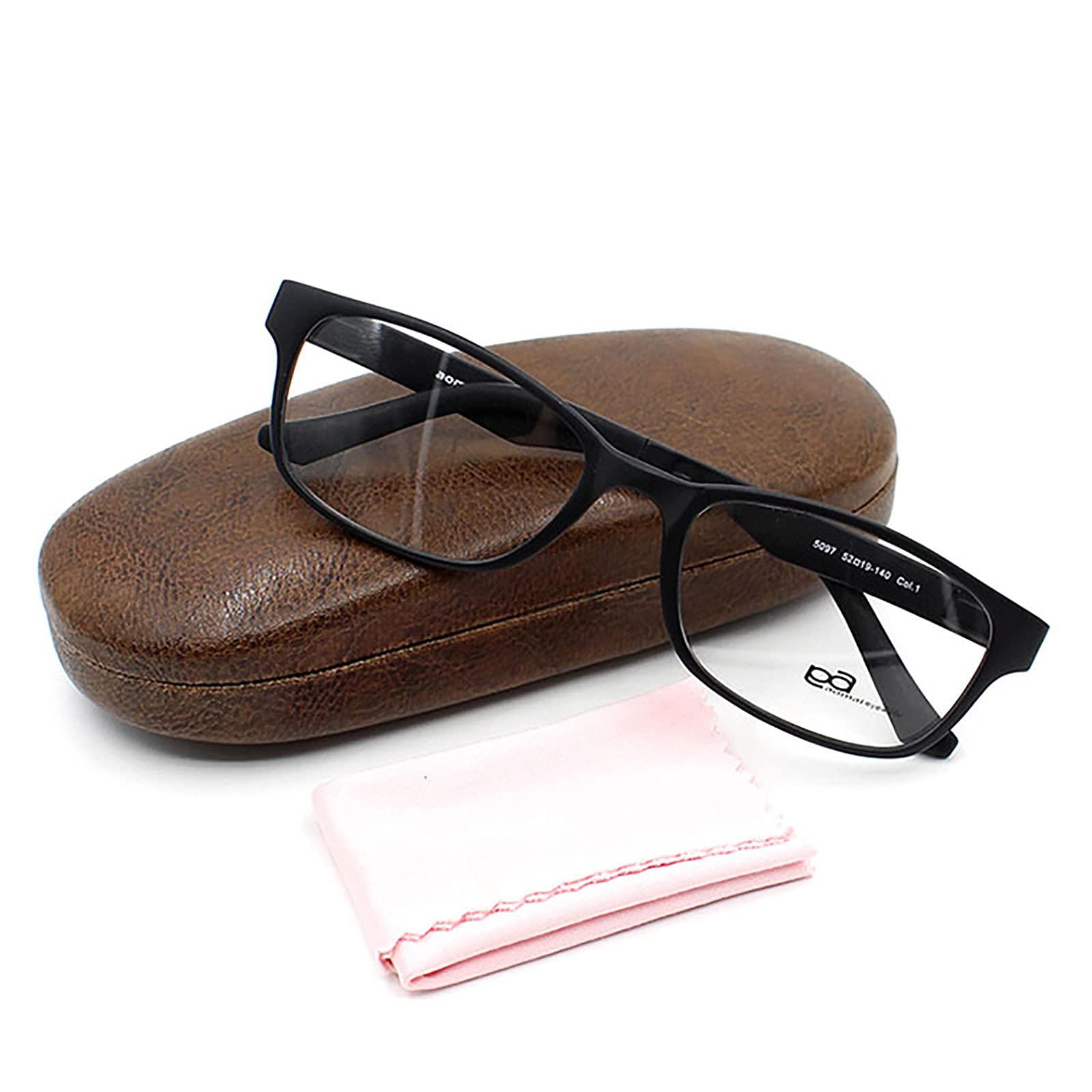 Okulary do czytania w stylu vintage, z filtrem niebieskiego światła, uniseks, okulary do czytania, prostokątne, lekkie, wygodne czytniki, bez polaryzacji, przezroczyste soczewki, komfortowe zawiasy sprężynowe z kieszenią (+2,5)