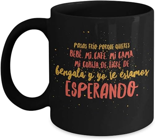 Miniatura 5 de Taza de Cafe Esperando Vaso, taza café divertidas, tazas personalizadas, coffee mug inspiradoras, taza con mensajes positivos.