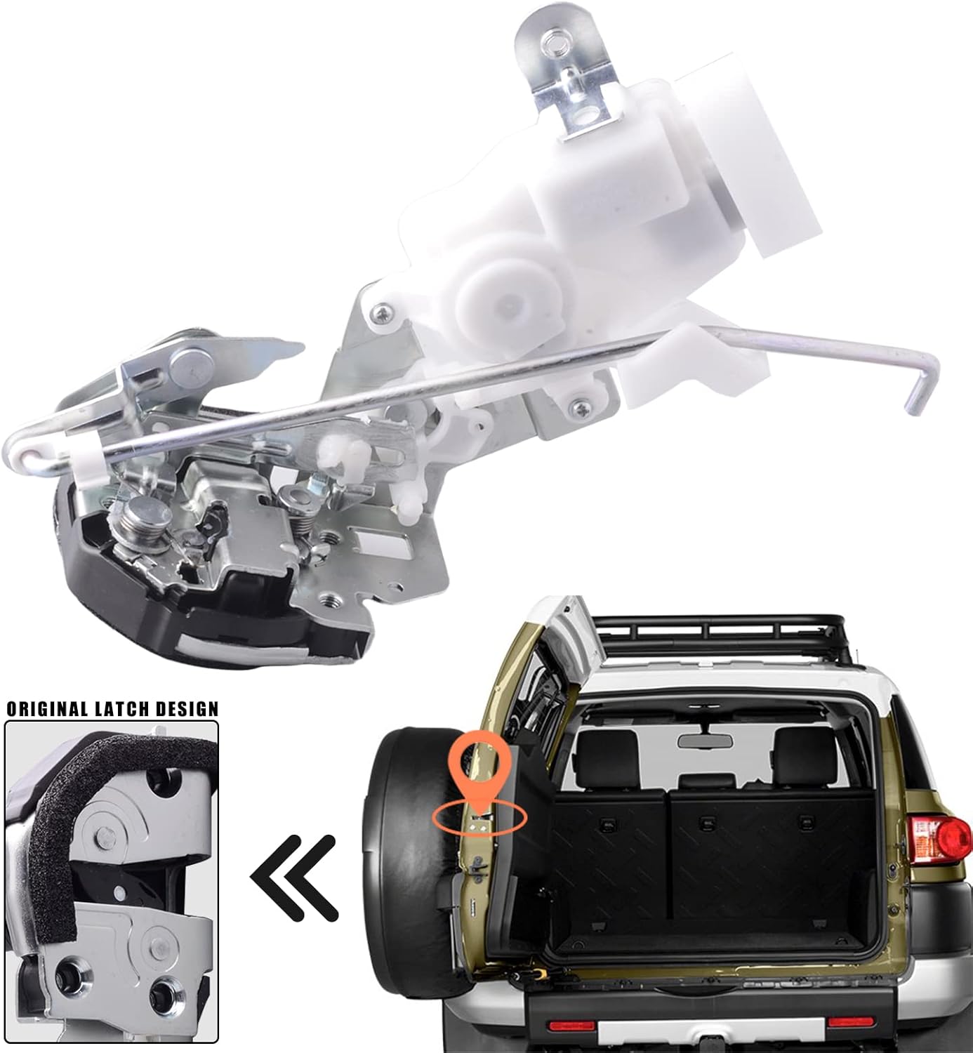 Rear Trunk Latch Tailgate Lock Actuator Compatible for Toyota Sequoia 2001-2007 Replace 931-861, 64680-0C010, 69301-0C010