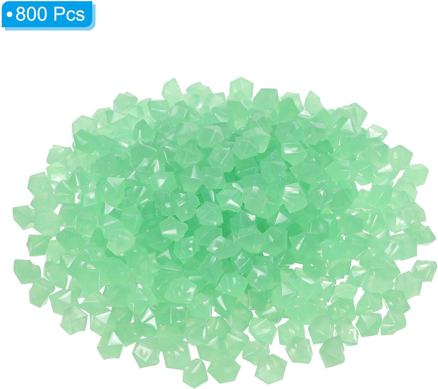 Home and Garden Parts 800pcs Glow Rocks 10-15mm Decoration Pebbles Luminous Stones Decor Green #CN/251024/12445