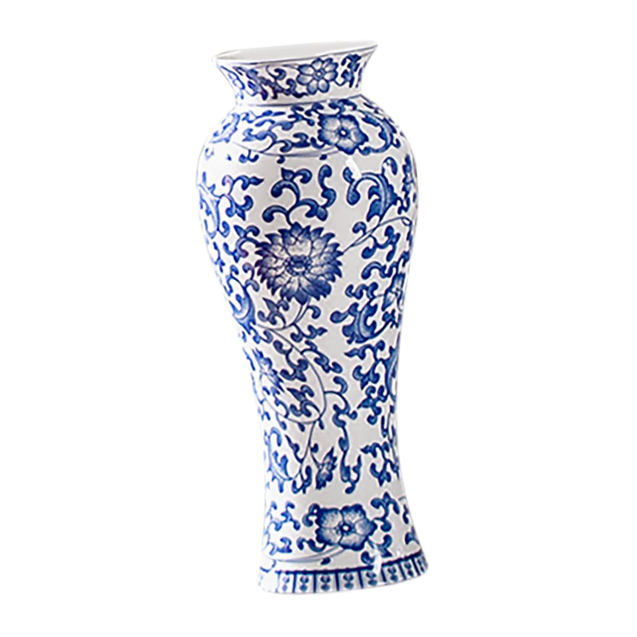 TOPPERFUN Florero de Cerámica Antiguo Decoración Hogar Jarrón Retro Tamaño Mediano Material Cerámico Uso para Flores y Decoración Florero Artesanal