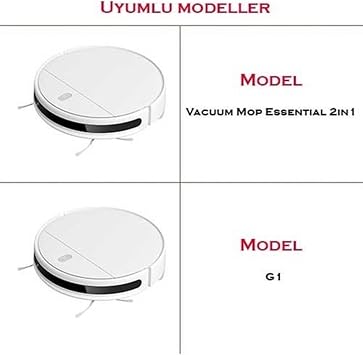 Vacuum Mop Essential(Model No:G1 / MJSTG1) Robot Süpürge Uyumlu 2 Adet Yan Fırça Vacuum Mop 2in1 Essential(G1 / MJSTG1) ile Uyumlu