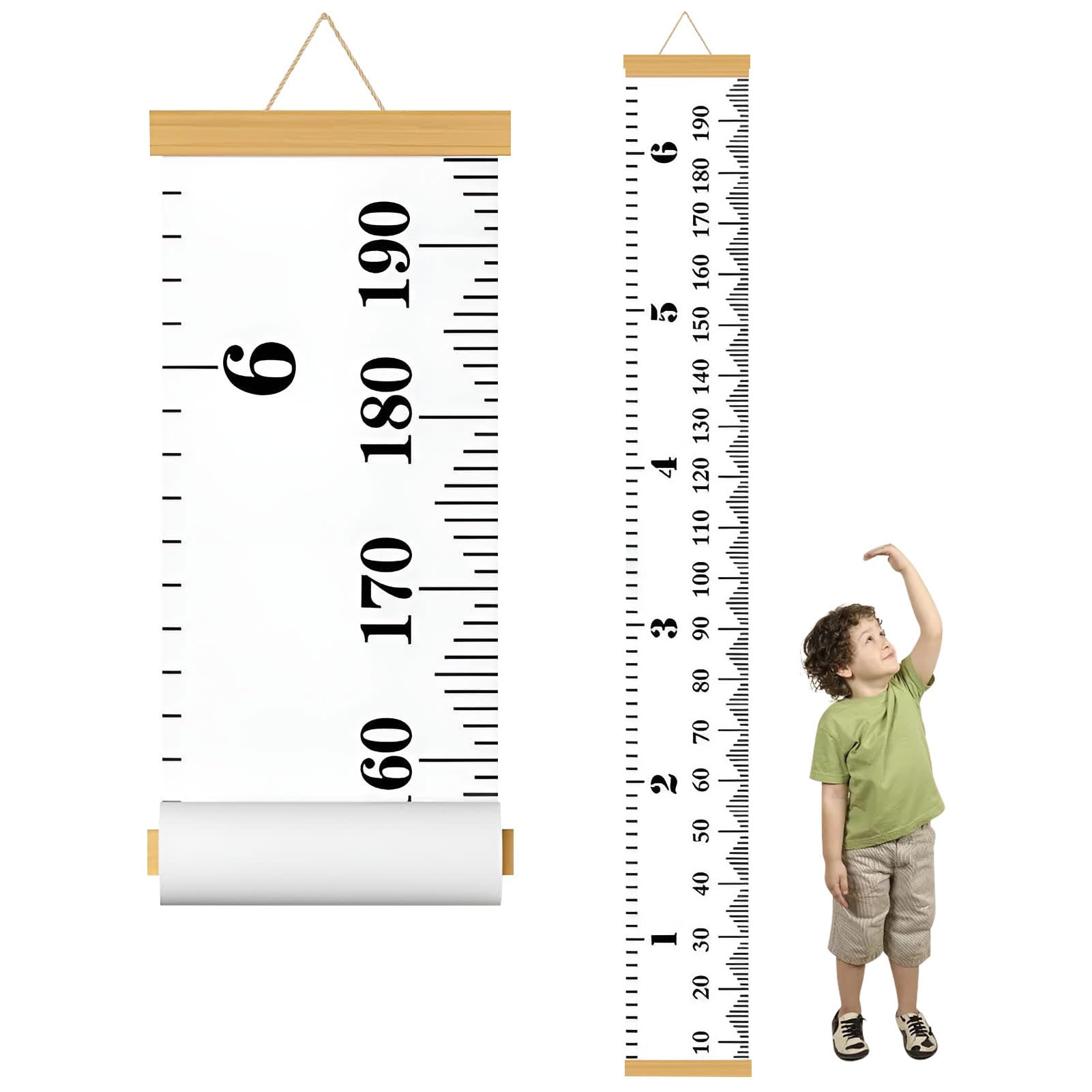 Kids Growth Chart Height Chart for Kids Removable Wall Decor for Kids Canvas Ruler,Kids Height Wall Chart,Height Chart Removable Wall Decor for Childrens Canvas Ruler for Accurate Measuring Height