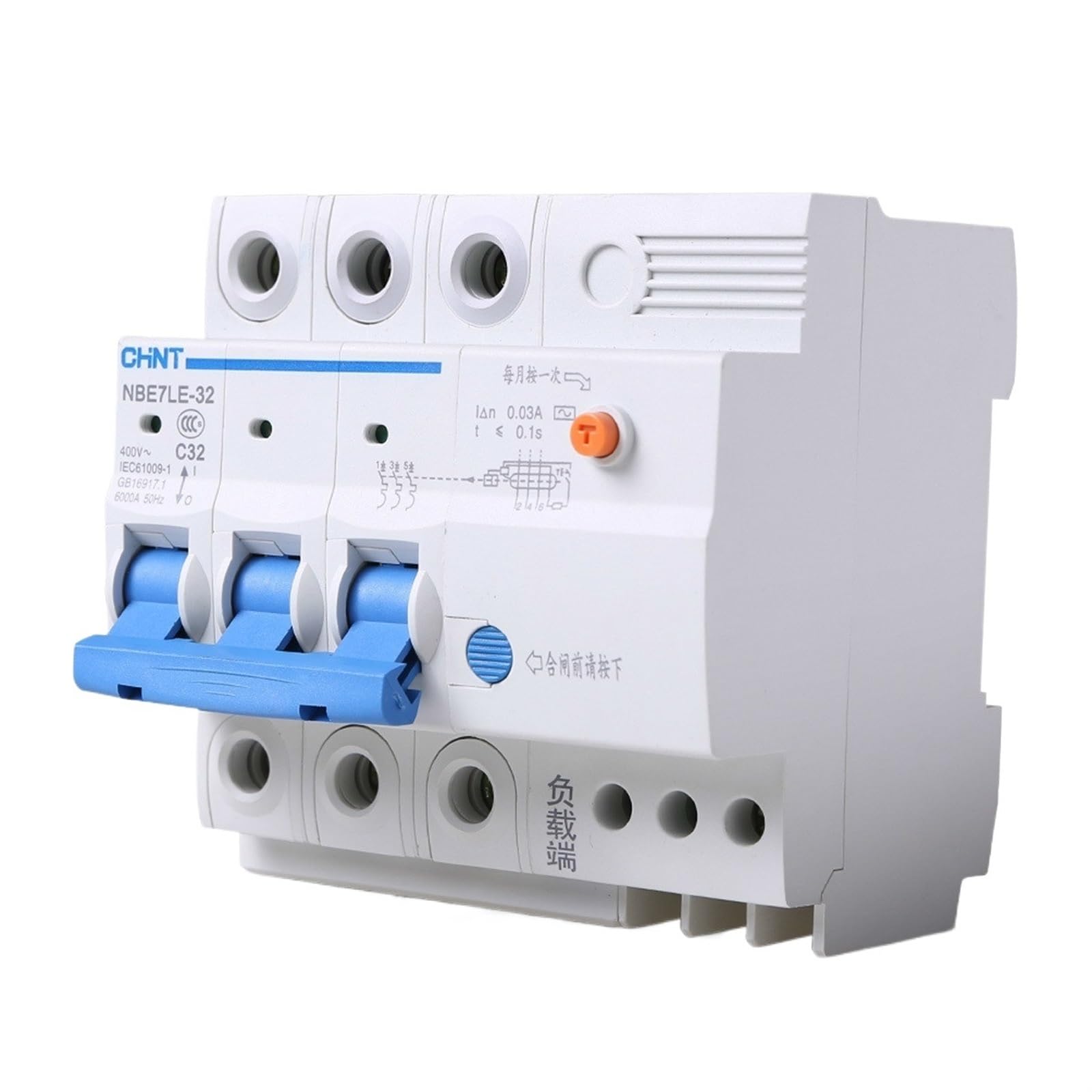 GVBAEPIEO Leakage Protector NBE7LE 3P 16A 20A 25A 32A 40A 63A with Small Air Switch(32a)