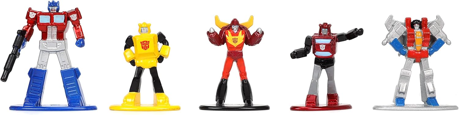Jada Toys Transformers Series 1 1.65" 18-Pack Die-cast Figures, Toys for Kids and Adults