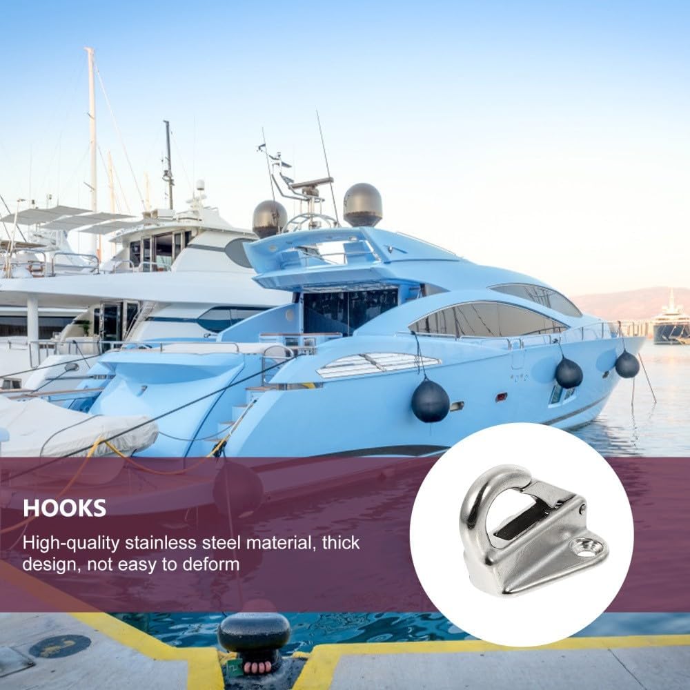 4 Pcs Marine Hook Stainless Steel Rear Boat Hooks Boating Equipment