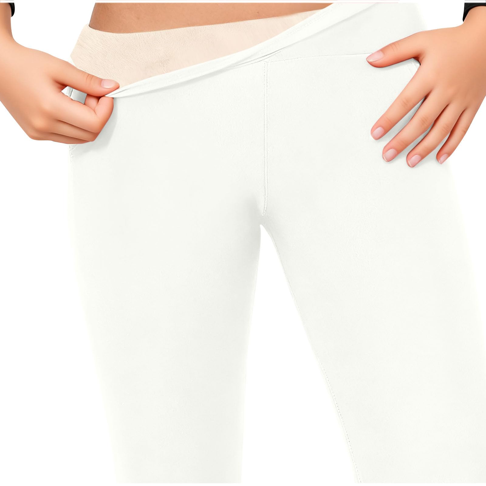 Leggings évasés doublés en polaire pour enfants - Pantalon thermique chaud décontracté épais uni - Collants solides - Pantalon de yoga - Coupe ajustée - Pantalon d'école