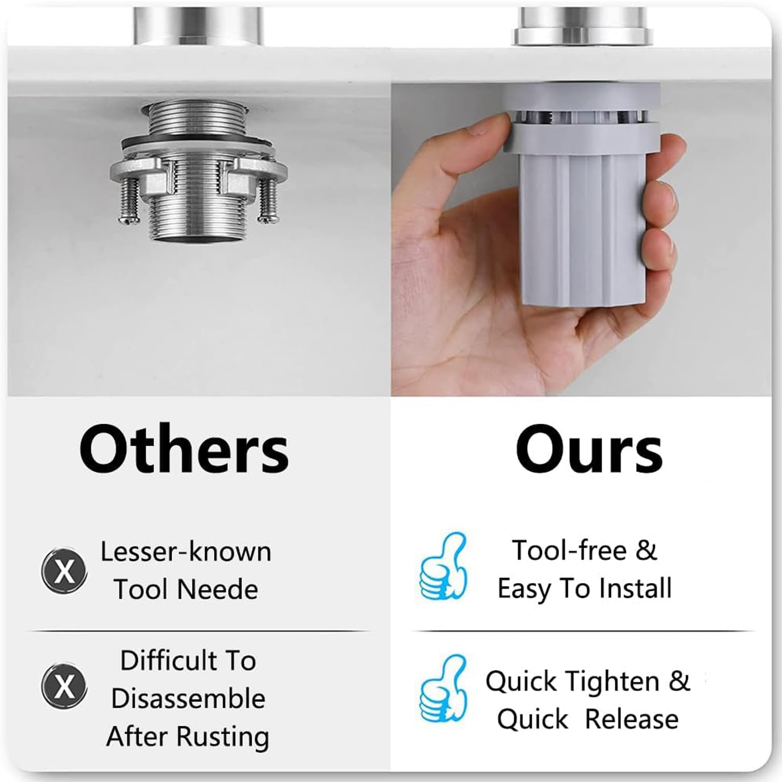 Dado di fissaggio per rubinetto, 1 pezzo in plastica ABS per rubinetto, dado antiallentamento, accessori di fissaggio per cucina, bagno