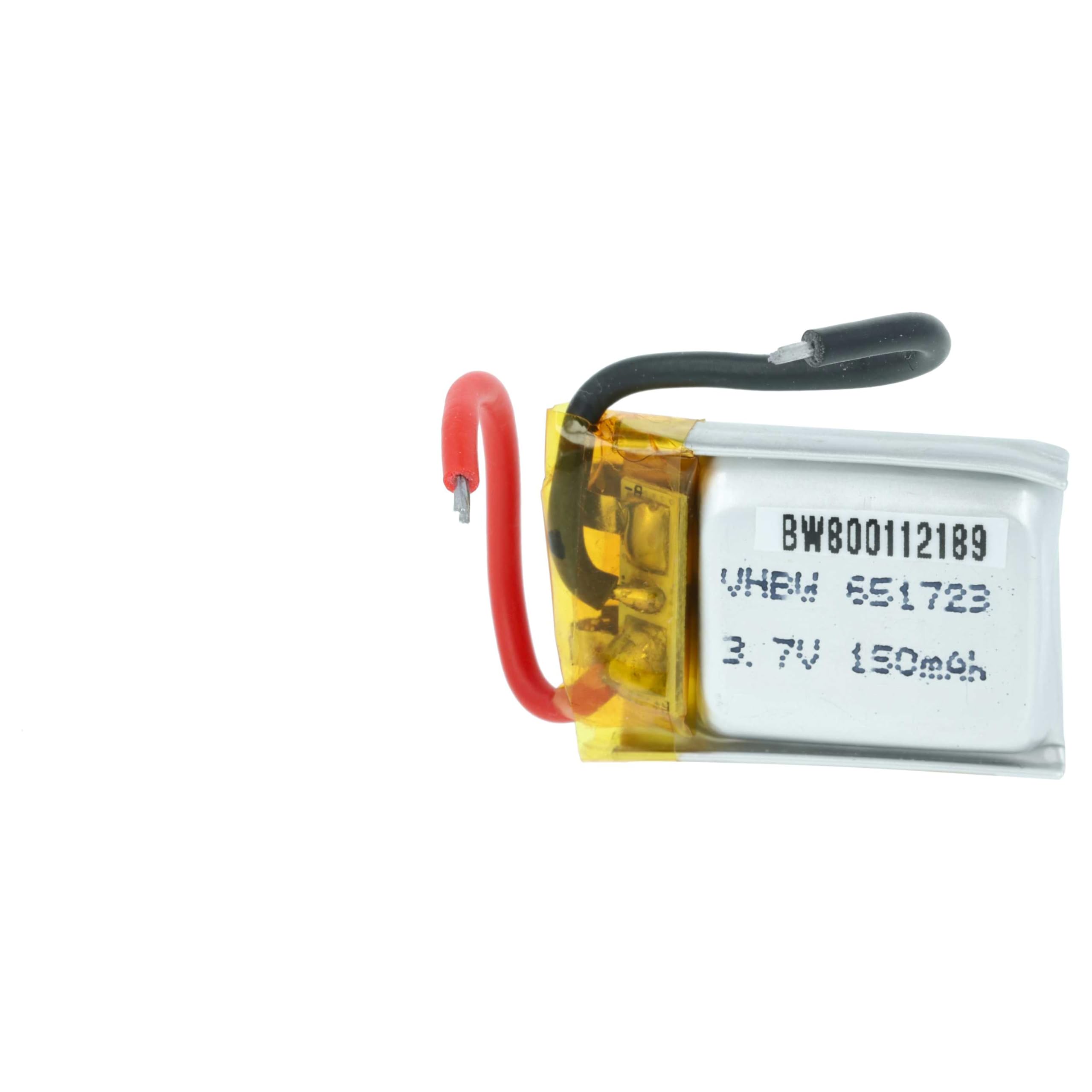 vhbw 10 x akumulator do modelarstwa, np. Racing Car | Helikopter, samolot (150 mAh, 3,7 V, litowo-polimerowy, 25 x 17,5 x 7,6 mm, 2-pinowy Walkera)