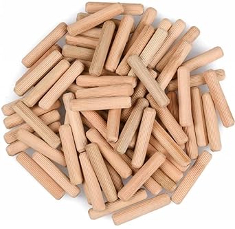 Wood Stick Wooden Dowel Pins. size - 8mm x 50mm. 250pcs. Modular Furniture Connector Fastener Accessories. Grooved Fluted Dowel. Made of Hardwood. Stoppers Repair Parts for Carpenter. 8x50