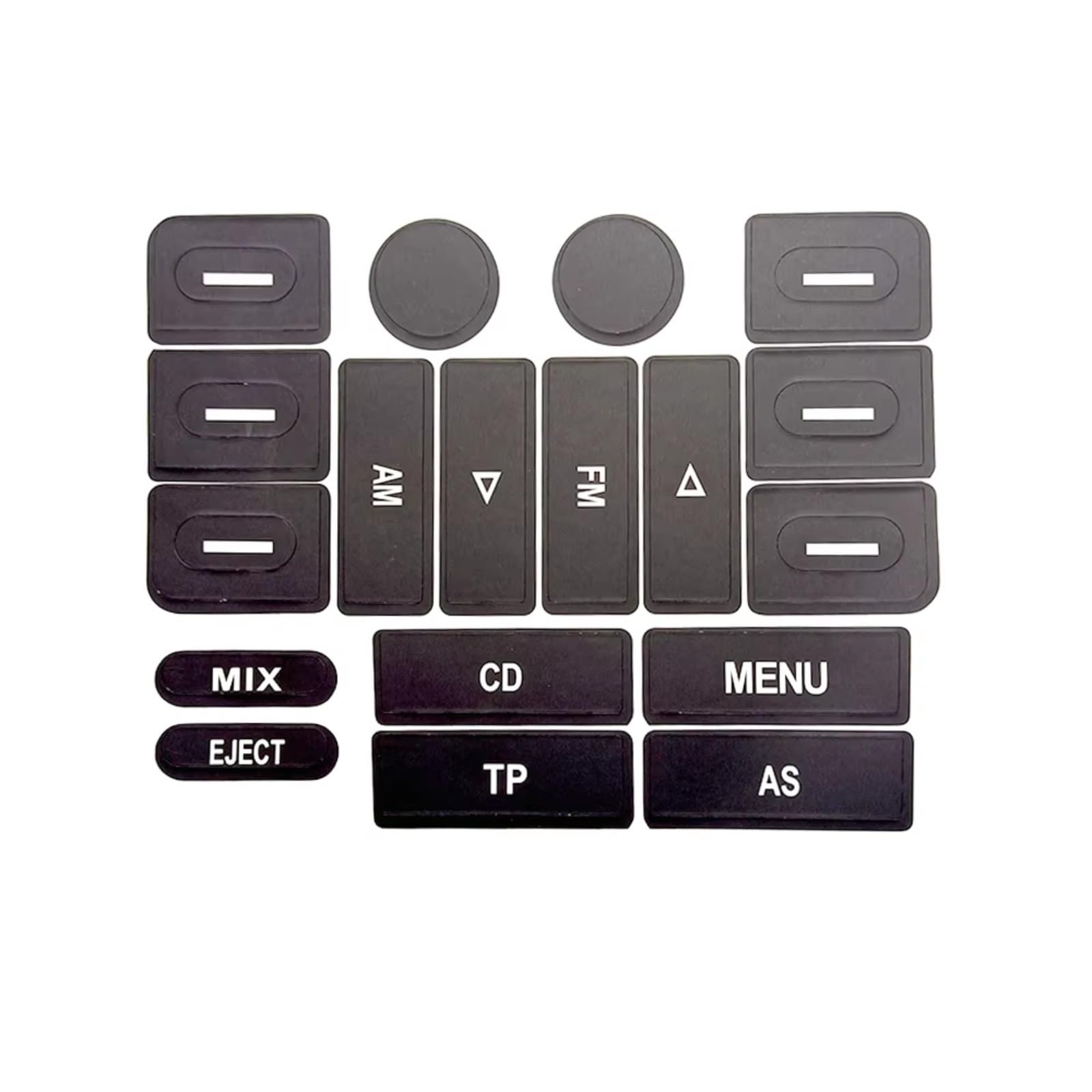 Button Repair Stickers for Car Compatible with VW for Golf for Jetta for Passat 2005-2009 Car Multimedia Menu CD FM AM Audio Switch Button Repair Decal Sticker