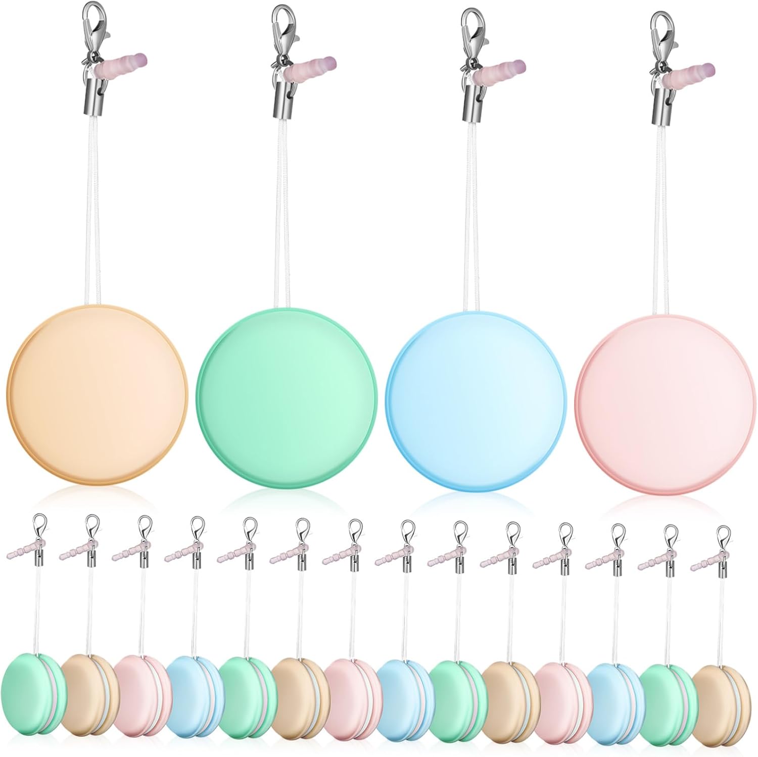 Macaron Screen Cleaner Wipes 18-Piece Set for Smartphones and Tablets Decorative Hanging Pendants Random Colors