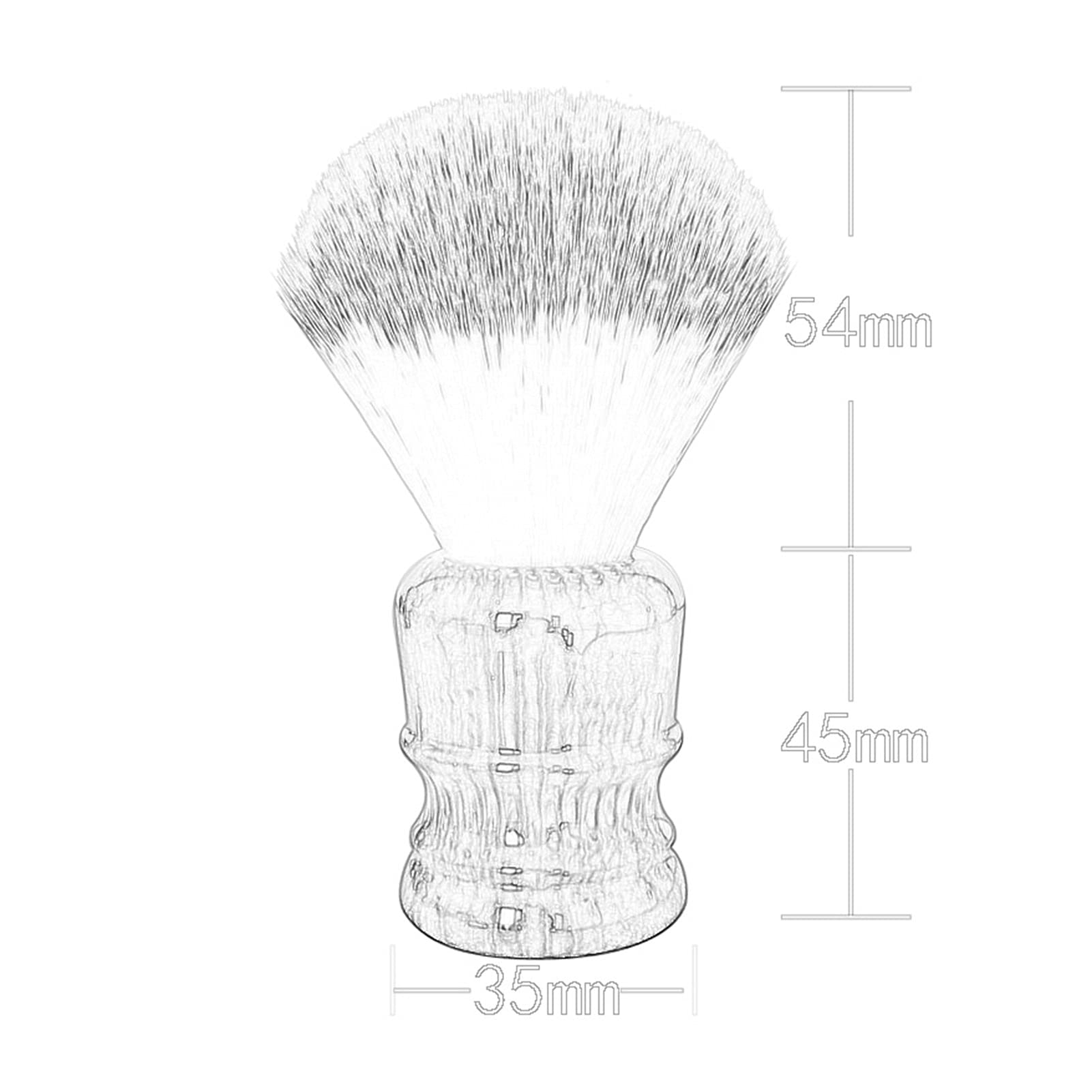 Pennello da Barba Fatto a Mano Capelli Morbidi Rayon Barba Pennello in Schiuma Portatile Manico in Resina Pennello da Barba Bagnato
