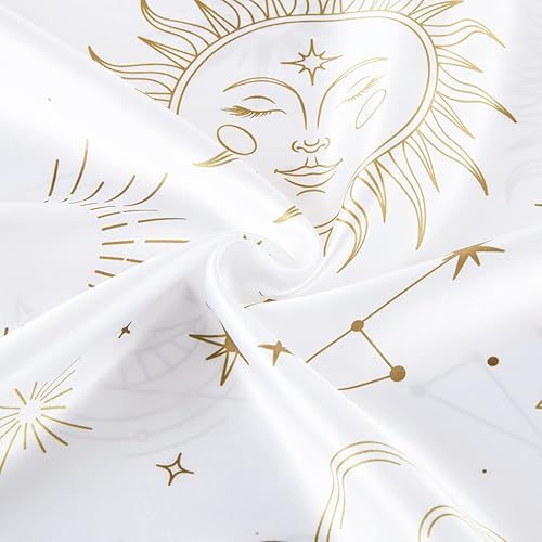 Miniatura 6 de EXQ Home Funda de almohada de satén sedoso para cabello y piel, fundas de almohada estampadas suaves y refrescantes, juego de 2 fundas de almohada