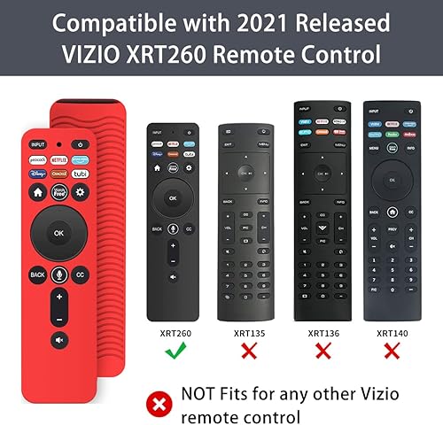 Miniatura 2 de [Paquete de 2] Funda protectora para control remoto VIZIO XRT260 Smart TV 2021, WQNIDE Vizio Xrt260 V-Series 4K, funda de silicona antideslizante a