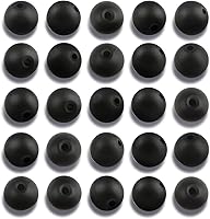 Vista 24 de 100 cuentas de hematita negra lisa natural de 0.236 pulgadas (0.236 in), cuentas redondas sueltas de piedra para fabricación de joyas con cordón