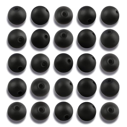 Nitopupu 100Pcs 6mm Matte Black Onyx Agate Stone Beads for Jewelry Making, Natural Round Loose Gemstone Bead for Necklace Bracelets, Crafts for Adults with Crystal Stretch Cord - Black Onyx Agate - 6mm