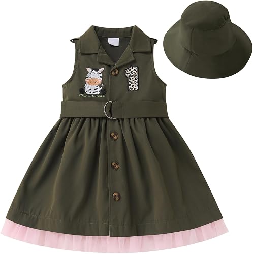 FYMNSI 1st Birthday Outfit Baby Girls Wild Animal Jungle Safari Cake Smash Cloth