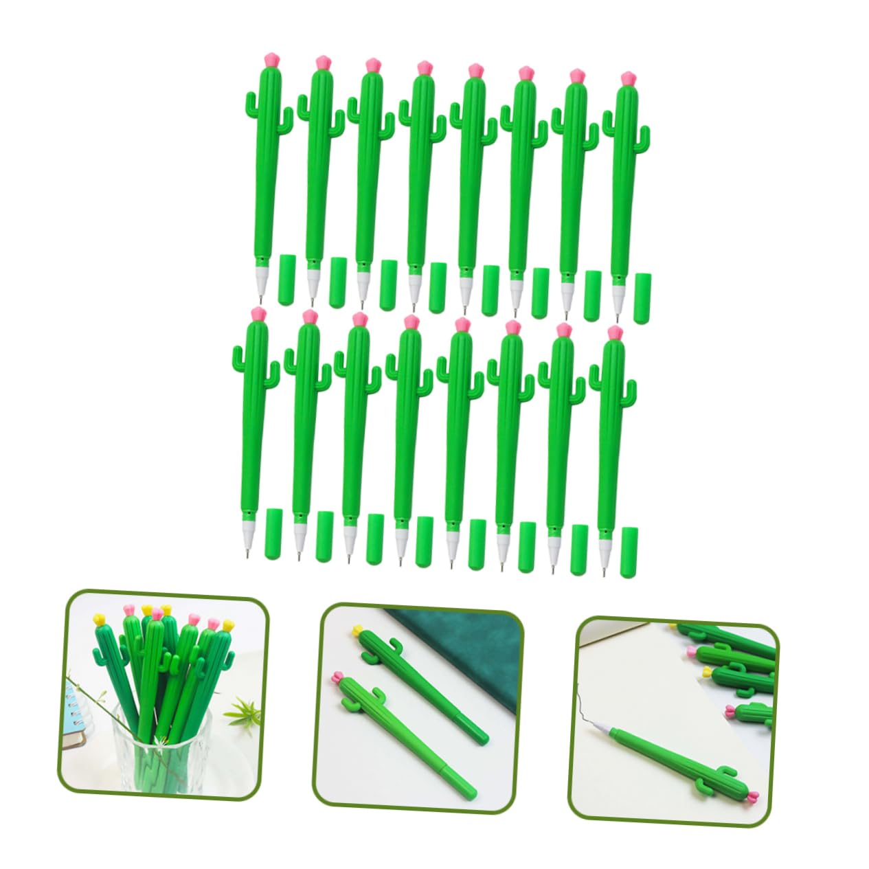 DOITOOL 2 Ensembles Lot De Stylos Gel Forme Cactus Pour Étudiants Design Créatif Et Décoratif Polymère Stylos Pour Et Dessin 25 Pièces * 2