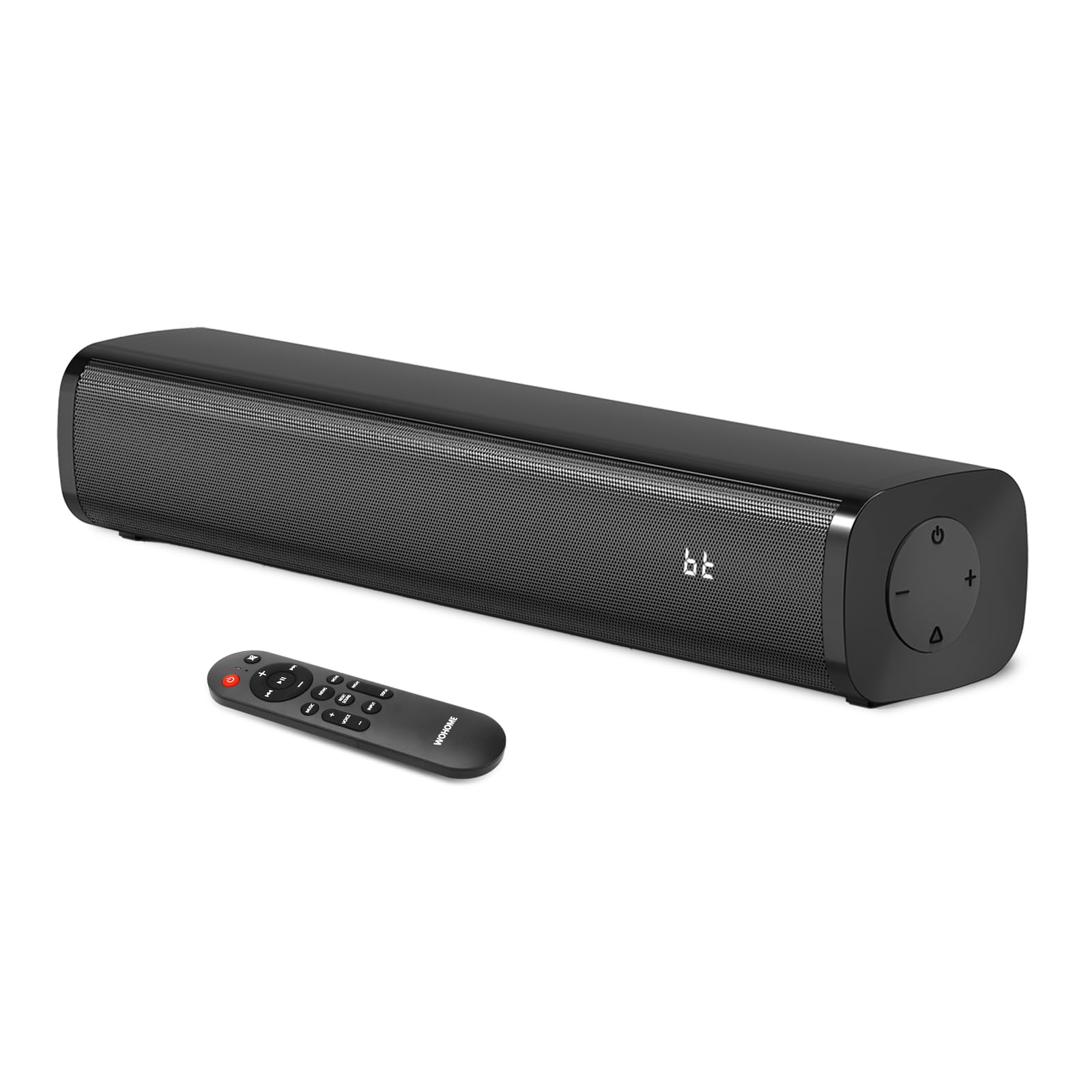 Wohome 2.1 Sound Bars for TV, Built-in Subwoofer, 6 Levels Voice Enhancement, 16 Inches TV Soundbar Speakers with Bluetooth 5.3/Optical/AUX/USB Connection, Wall Mount, 3 EQ Modes, S100