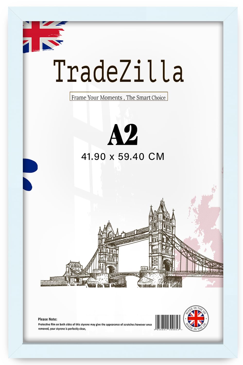TradeZilla | Medium 23 Inch x 16 Inch Eton Wood Gift Frame Classic White A2 (41.90 x 59.40 CM) Frame, Perfect for Art Display 1' 4" x 1' 11" [ White ]