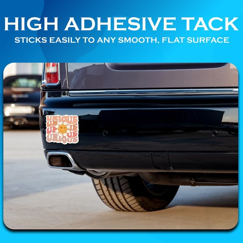 Miniatura 4 de Unique - Calcomanías de autoestima positiva con diseño de margaritas de cara sonriente, paquete de 2 calcomanías de vinilo de alta calidad, 5