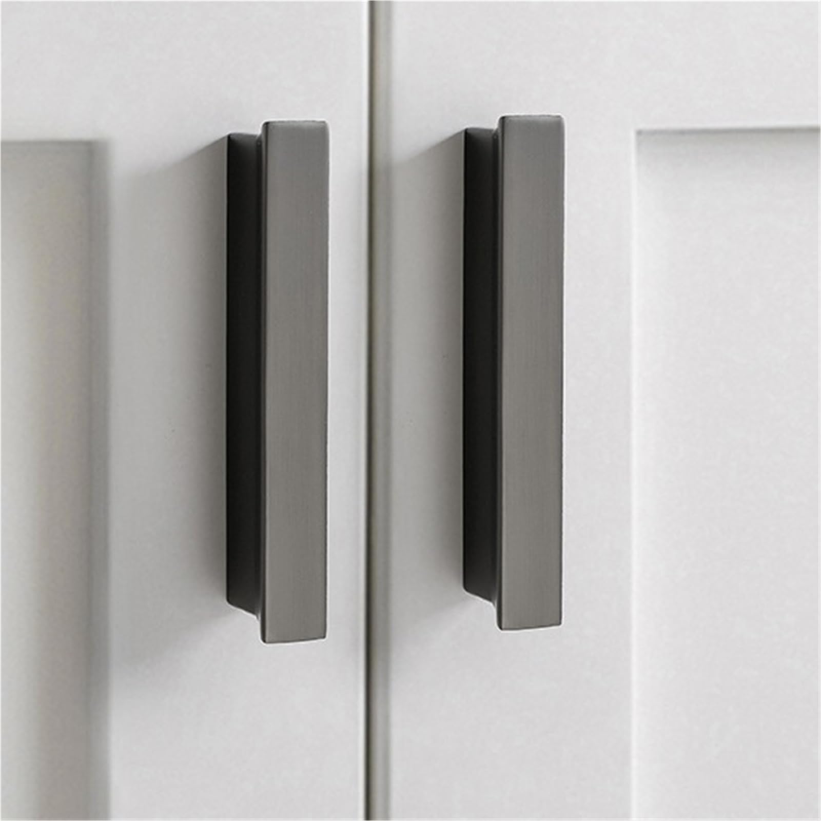 4 Pcs Modern Furniture Handles Cupboard Dressers Cabinet Door Closet Drawer Knobs(Silver 128mm)