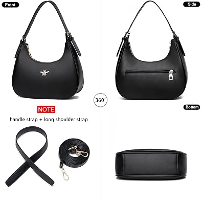 Small Crescent Shoulder Bags Purses for Women Retro Hobo Tote Bag Handbag