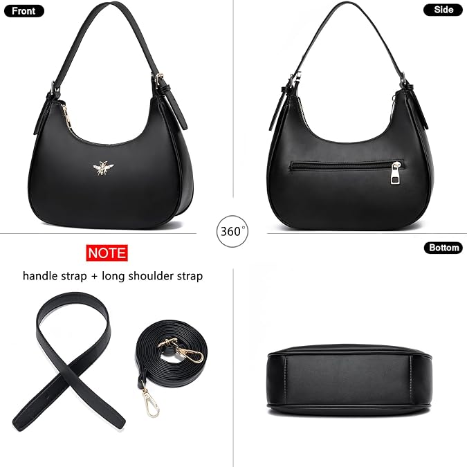 Small Crescent Shoulder Bags Purses for Women Retro Hobo Tote Bag Handbag