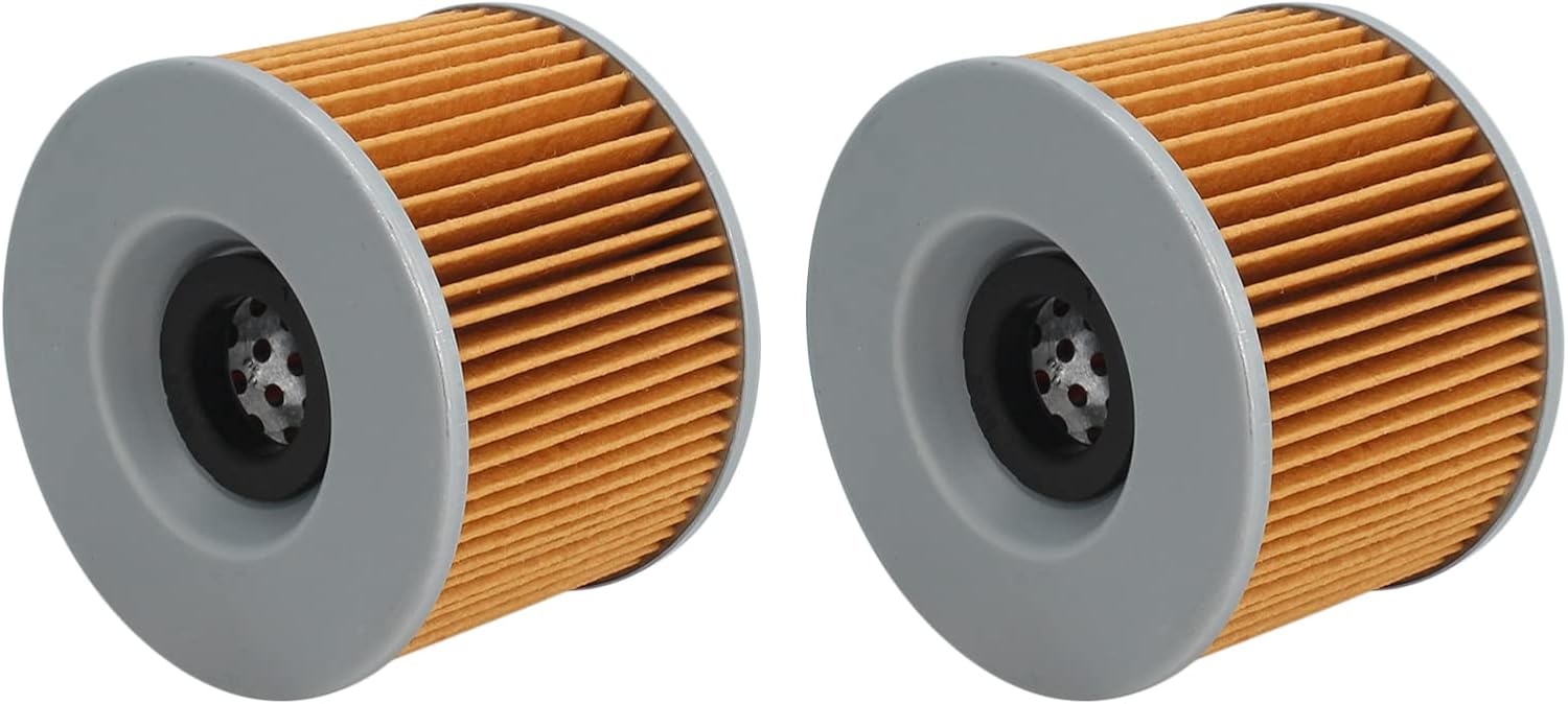 MOTOALL 2 set Oil Filter with O-Rings for Kawasaki/Honda/Yamaha Models