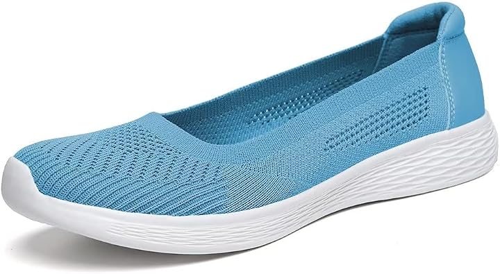 TIOSEBON Womens Comfortable Loafer Flat Foam Mesh Slip-On Walking Shoes