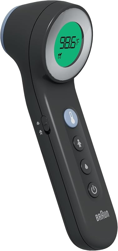Termómetro infrarrojo sin contacto Sensian 7 frente 3 en 1 | Tecnología Age Precision, pantalla digital codificada por colores, apta para bebés y niños, marca número uno recomendada por pediatras