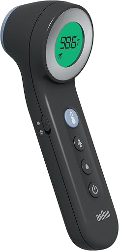 Braun Sensian 7 Forehead 3-in-1 Non-Contact Infrared Thermometer | Age Precision Technology, Color-Coded Digital Display, Baby and Child Friendly, No. 1 Brand Recommended by Pediatricians