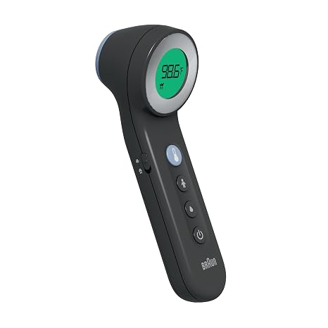Braun Sensian 7 Forehead 3-in-1 Non-Contact Infrared Thermometer, Age Precision Technology, Color-Coded Digital Display, Baby and Child Friendly, No. 1 Brand Recommended by Pediatricians