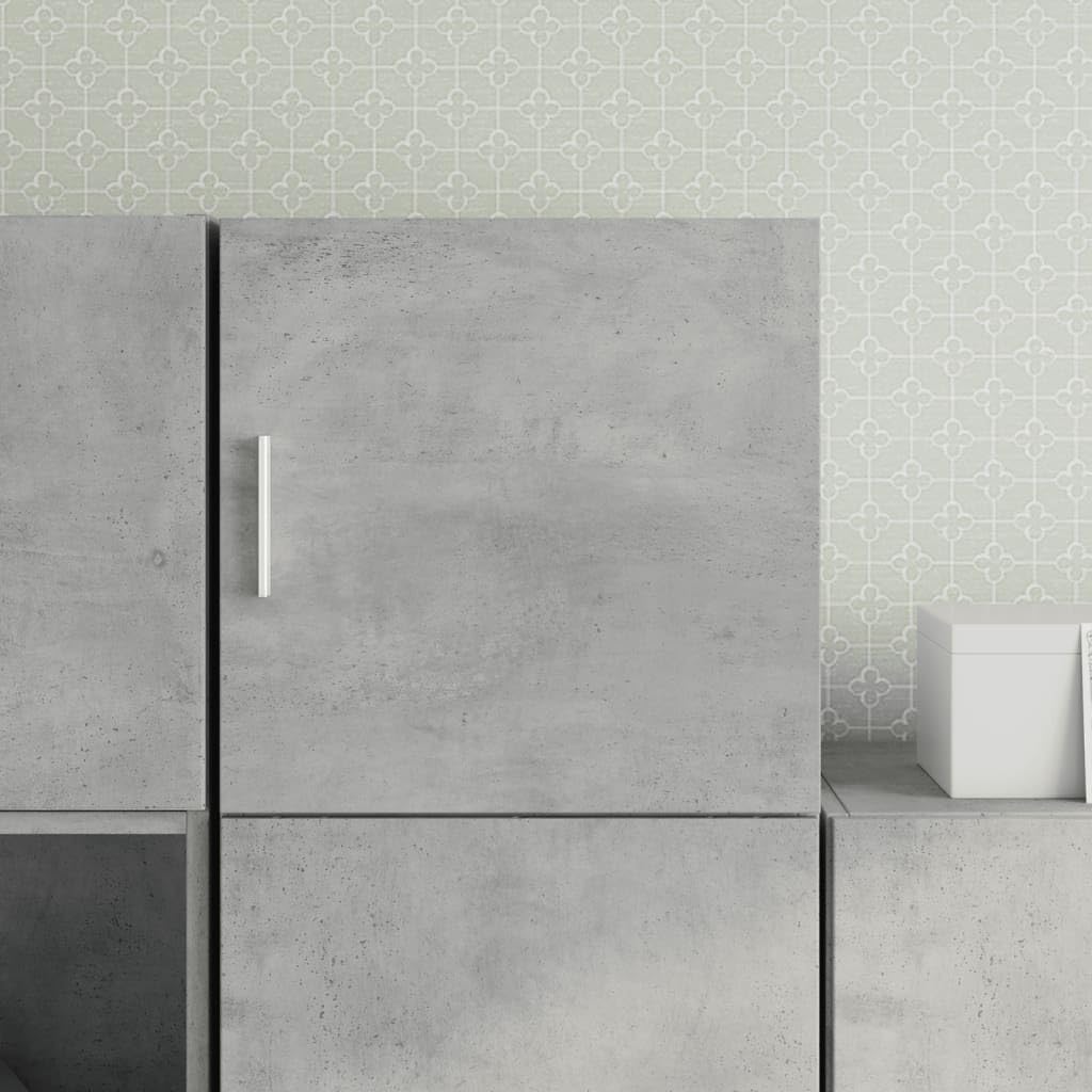 Meuble de rangement gris béton pour un bureau ou un salon moderne