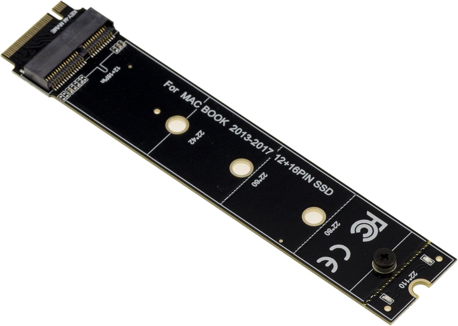 KALEA-INFORMATIQUE Flat Adapter Compatible for SSD Mac 12+16 Pin 2013 and Newer to Port for SSD M2 M Key