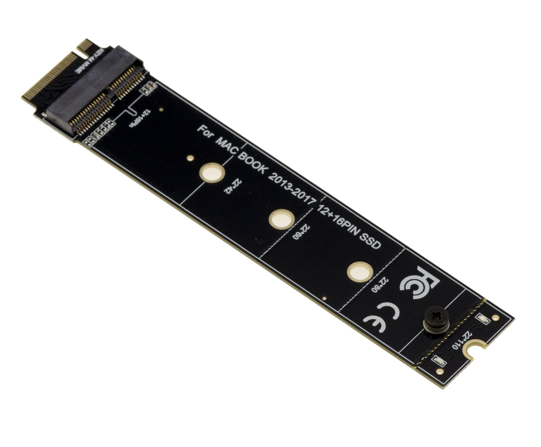 KALEA-INFORMATIQUE Adattatore piatto compatibile per SSD Mac 12+16 pin 2013 e successivi verso porta per SSD M2 M Key