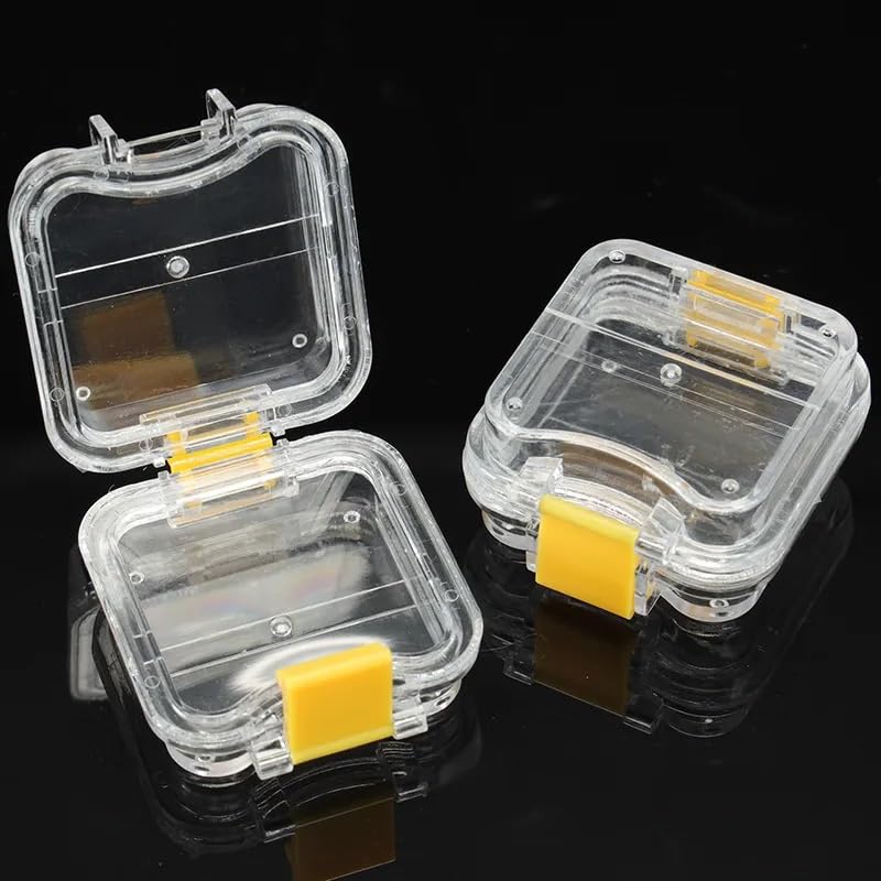 Caja de Corona pequeña con película Flexible Transparente, Material de Herramienta Dental de plástico, Almacenamiento Interno, 10 Uds.