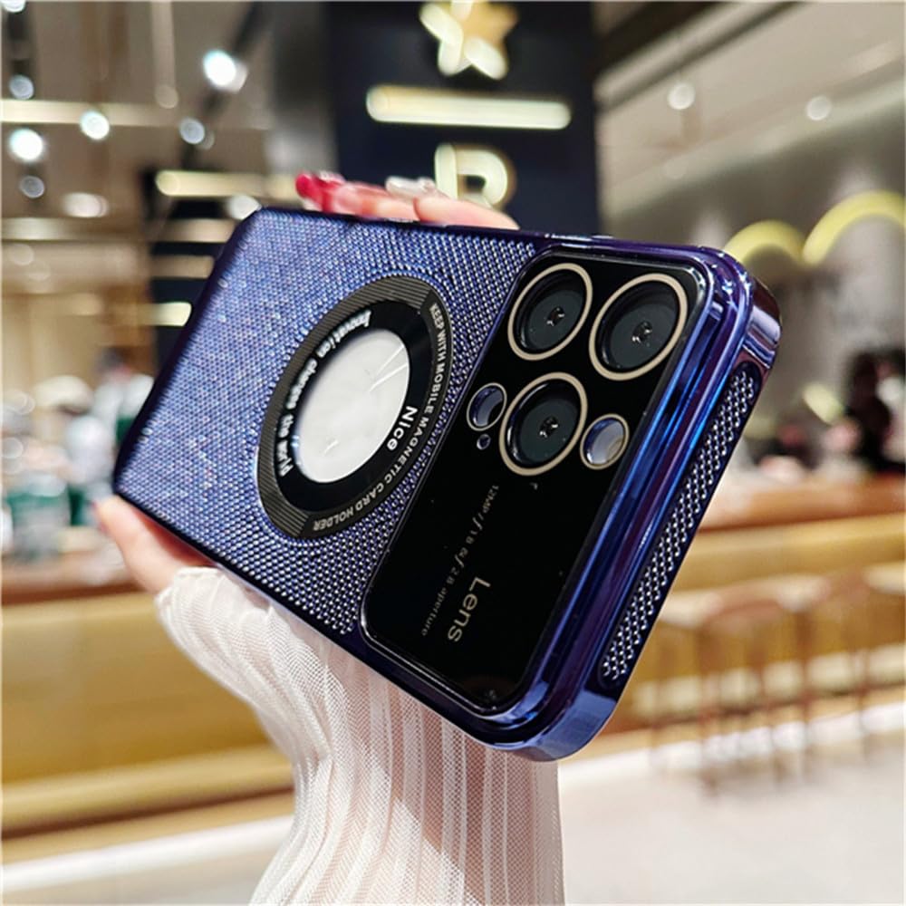 Coque iPhone 12 Pro ENILSA magnétique anti rayure objectif bleu profond - 8