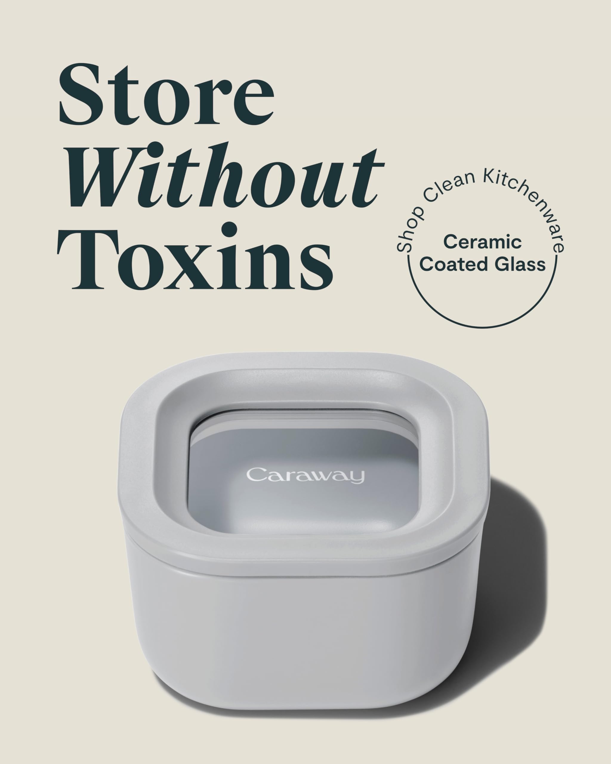 Snapklik.com : Mini Square Food Storage Container - 1.75 Cup Glass ...
