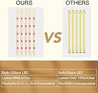 Vista 6 de Tiras de Luz de Crecimiento, LED de 150 Bombillas 3500K Regulables de Espectro Completo, Barras de Lámpara de Crecimiento de Plantas para Plantas