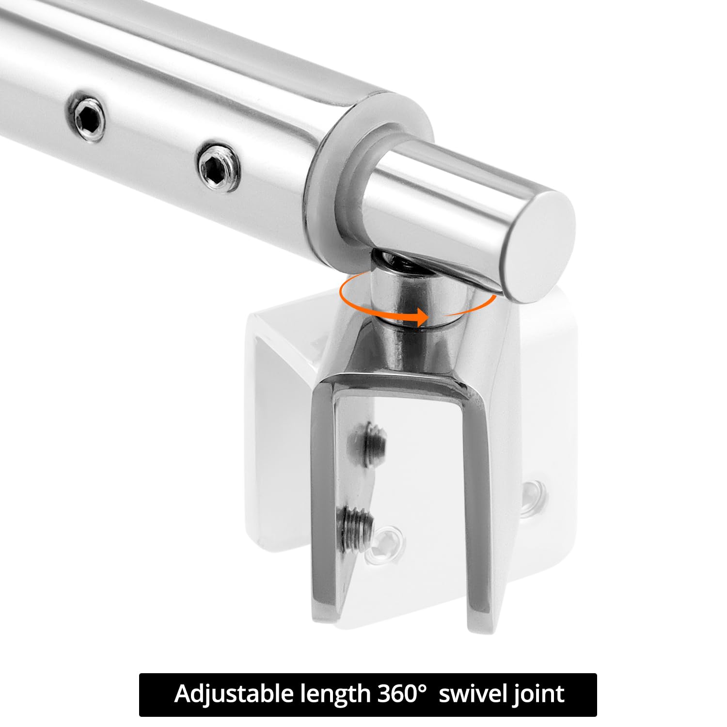 QWORK® Barra Stabilizzatrice per Box Doccia Regolabile, 700-1200 mm Barra di Supporto Telescopica, Barra di Supporto, per Vetro Spessore 8-10 mm