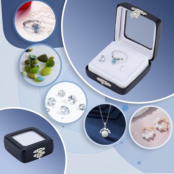 Estuches Joyeros Cuero Sintético 4 Piezas Negros miniatura 6